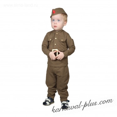 Карнавальный костюм Солдат-малютка, трикотаж 